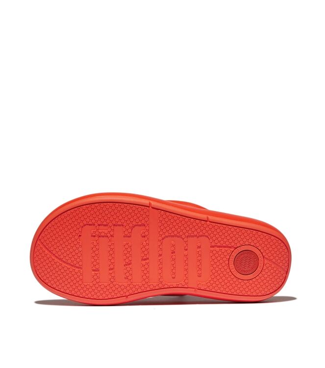 FitFlop iqushion d-luxe x roksanda pad. leather flip-flops tangerine Direct leverbaar uit de webshop van www.meijerink-schoenen.nl/