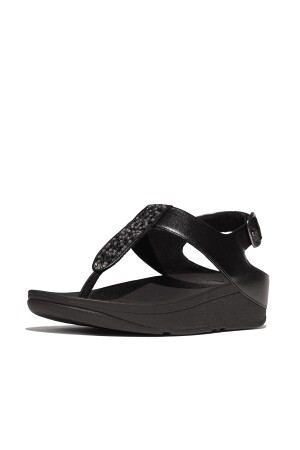 FitFlop Fino Crystal-Mix T-Strap Sandals 