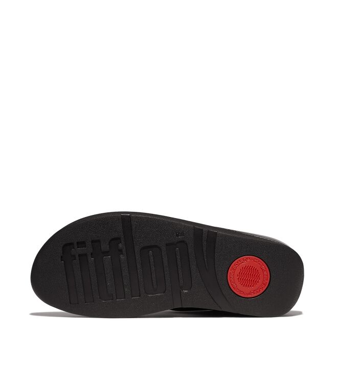 FitFlop fino crystal-mix t-strap sandals all black Direct leverbaar uit de webshop van www.meijerink-schoenen.nl/