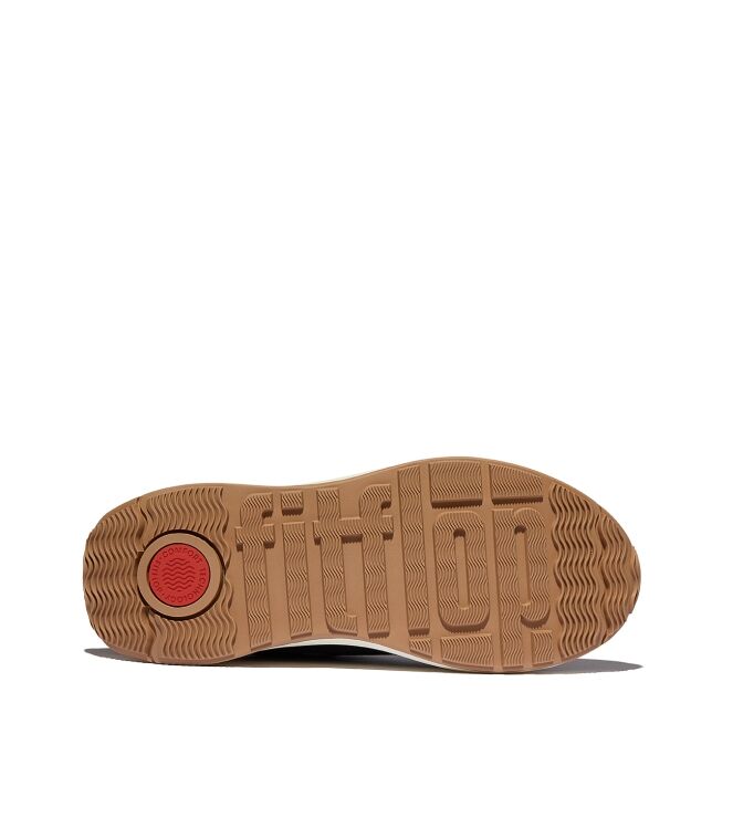 FitFlop f-mode flow suede/mesh/leather flatform sneakers midnight navy/bondi blue Direct leverbaar uit de webshop van www.meijerink-schoenen.nl/