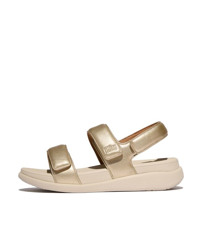 FitFlop f-mode go adjustable flatform back-strap sandals platino Direct leverbaar uit de webshop van www.meijerink-schoenen.nl/