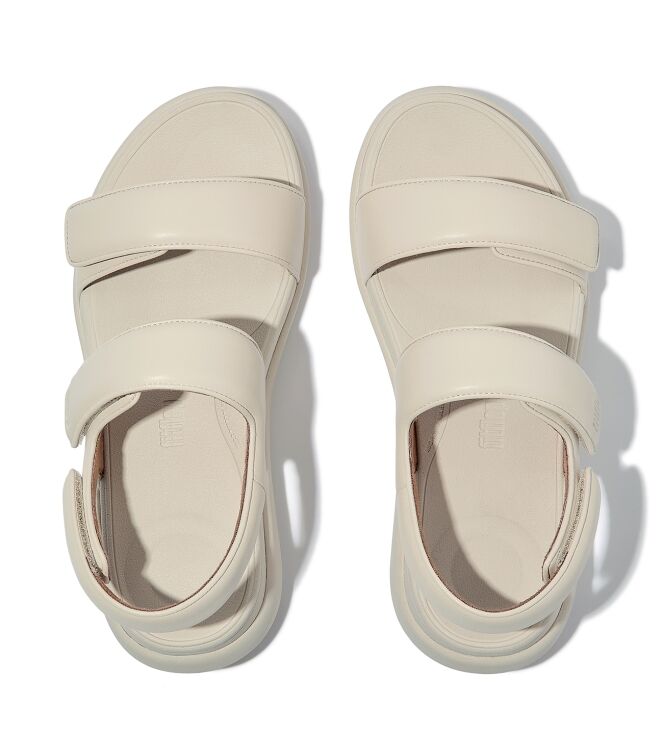 FitFlop f-mode go adjustable flatform back-strap sandals paris beige Direct leverbaar uit de webshop van www.meijerink-schoenen.nl/