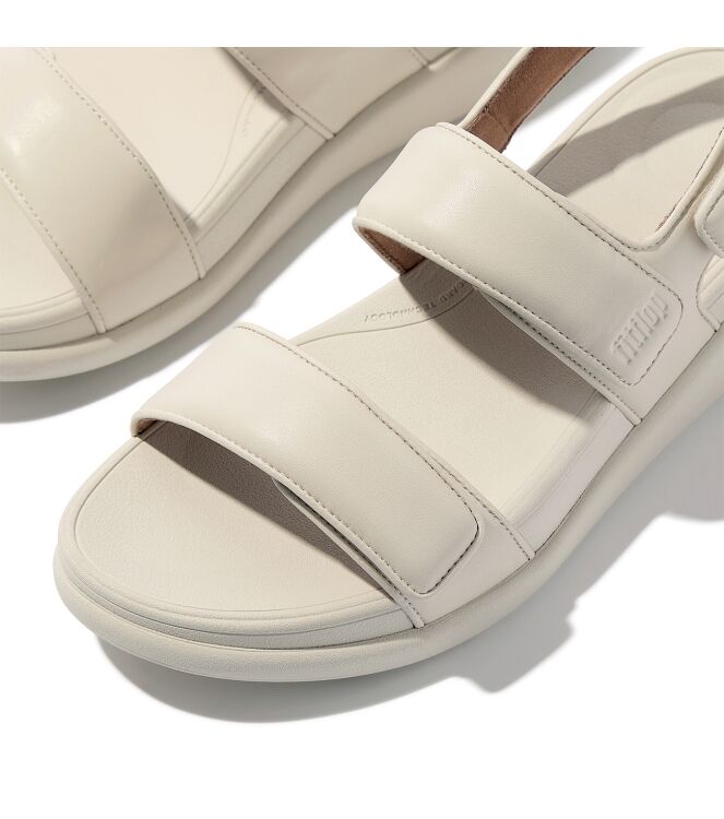 FitFlop f-mode go adjustable flatform back-strap sandals paris beige Direct leverbaar uit de webshop van www.meijerink-schoenen.nl/