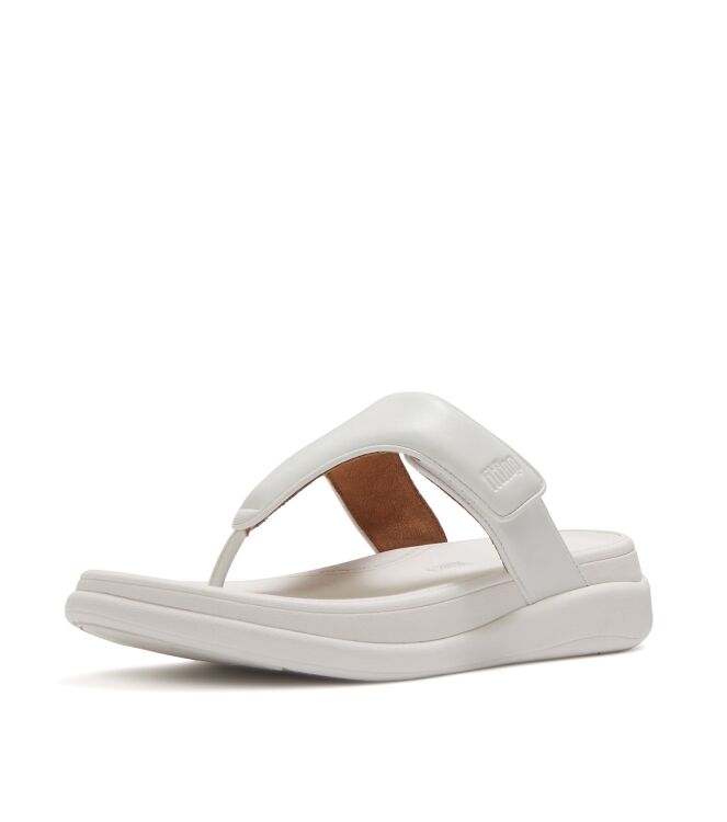 FitFlop f-mode go adjustable flatform toe-post sandals urban white Direct leverbaar uit de webshop van www.meijerink-schoenen.nl/