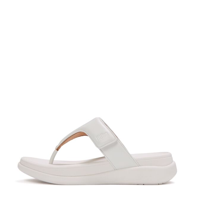FitFlop f-mode go adjustable flatform toe-post sandals urban white Direct leverbaar uit de webshop van www.meijerink-schoenen.nl/