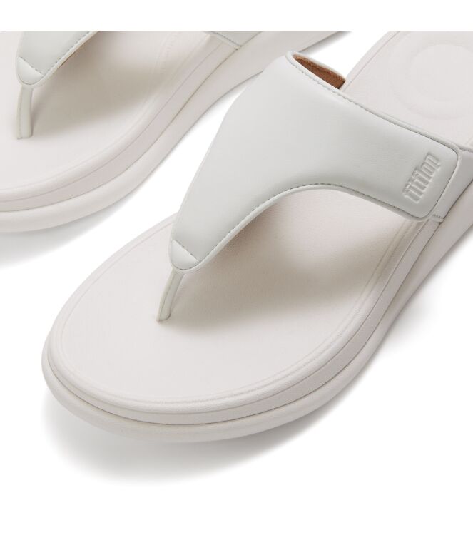 FitFlop f-mode go adjustable flatform toe-post sandals urban white Direct leverbaar uit de webshop van www.meijerink-schoenen.nl/