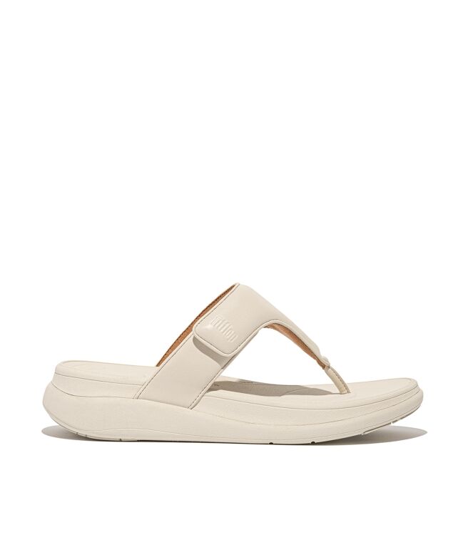 FitFlop f-mode go adjustable flatform toe-post sandals paris beige Direct leverbaar uit de webshop van www.meijerink-schoenen.nl/