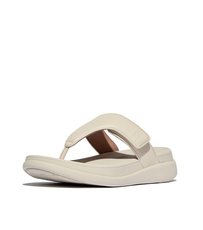 FitFlop f-mode go adjustable flatform toe-post sandals paris beige Direct leverbaar uit de webshop van www.meijerink-schoenen.nl/