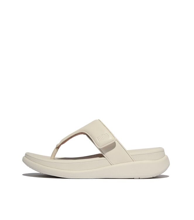 FitFlop f-mode go adjustable flatform toe-post sandals paris beige Direct leverbaar uit de webshop van www.meijerink-schoenen.nl/