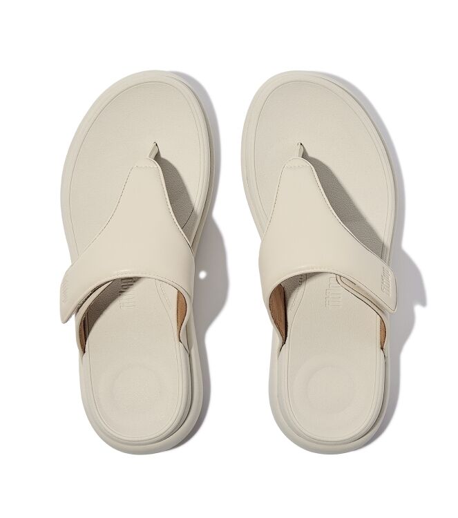 FitFlop f-mode go adjustable flatform toe-post sandals paris beige Direct leverbaar uit de webshop van www.meijerink-schoenen.nl/