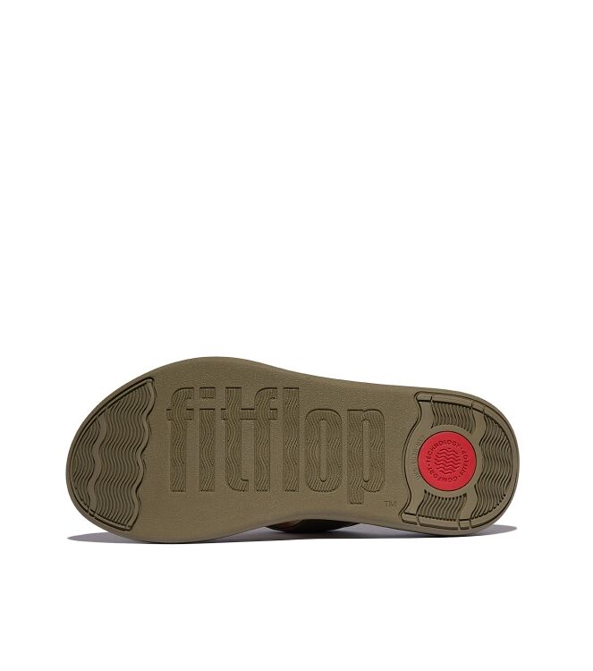 FitFlop f-mode go adjustable flatform toe-post sandals camo-green Direct leverbaar uit de webshop van www.meijerink-schoenen.nl/