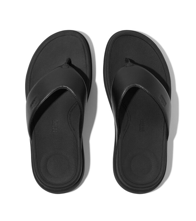 FitFlop<sup>TM</sup> f-mode go mens toe-post sandals all black Direct leverbaar uit de webshop van www.meijerink-schoenen.nl/