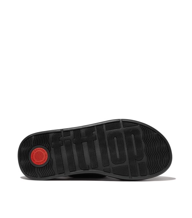 FitFlop f-mode knot soft-leather flatform b/strap sandals all black Direct leverbaar uit de webshop van www.meijerink-schoenen.nl/