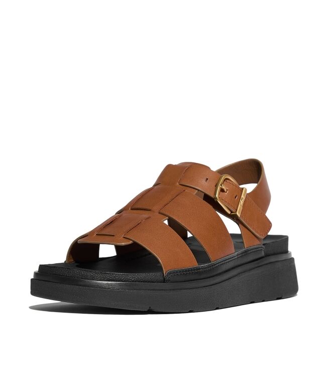 FitFlop gen-ff leather fisherman sandals deep tan Direct leverbaar uit de webshop van www.meijerink-schoenen.nl/