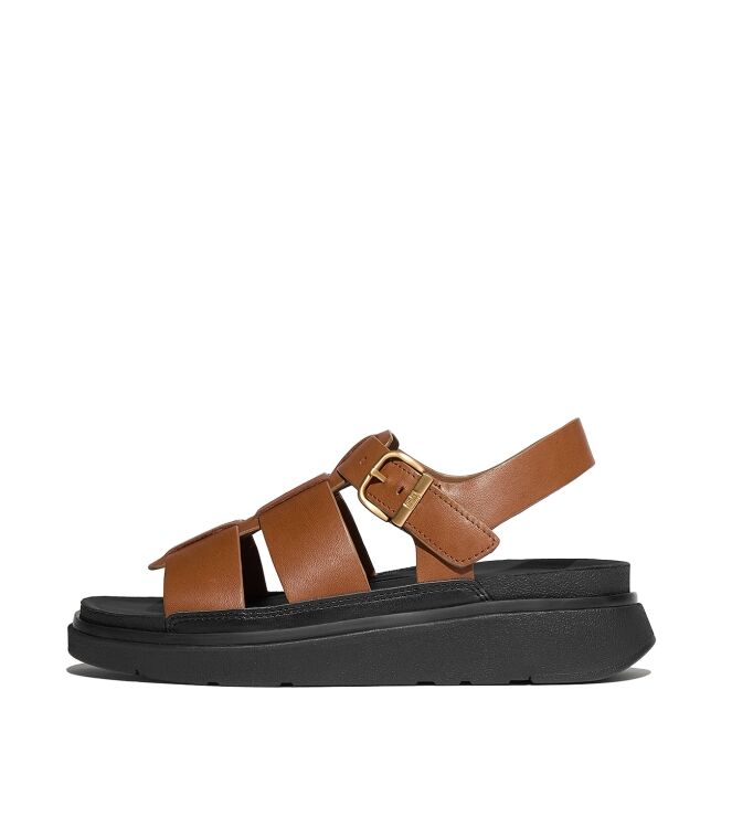 FitFlop gen-ff leather fisherman sandals deep tan Direct leverbaar uit de webshop van www.meijerink-schoenen.nl/