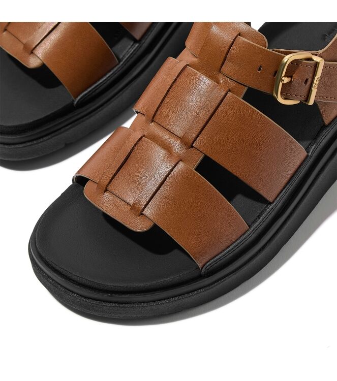 FitFlop gen-ff leather fisherman sandals deep tan Direct leverbaar uit de webshop van www.meijerink-schoenen.nl/