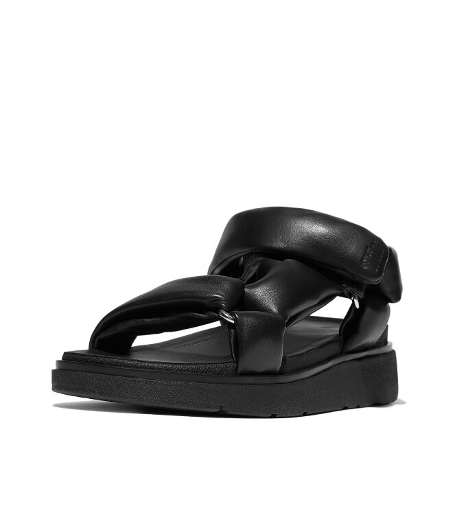FitFlop gen-ff soft-leather back-strap sandals all black Direct leverbaar uit de webshop van www.meijerink-schoenen.nl/