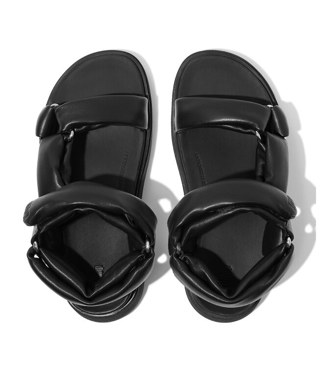 FitFlop gen-ff soft-leather back-strap sandals all black Direct leverbaar uit de webshop van www.meijerink-schoenen.nl/