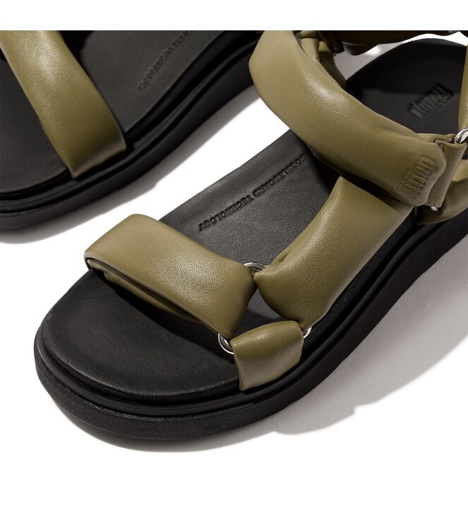 FitFlop gen-ff soft-leather back-strap sandals camo-green Direct leverbaar uit de webshop van www.meijerink-schoenen.nl/