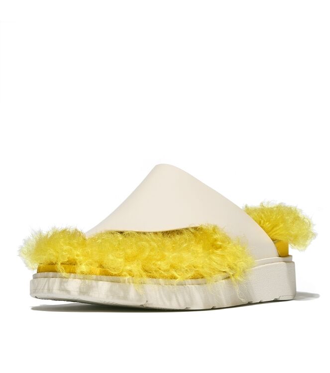 FitFlop gen-ff x roksanda cut-out leather slides elderflower/marigold Direct leverbaar uit de webshop van www.meijerink-schoenen.nl/