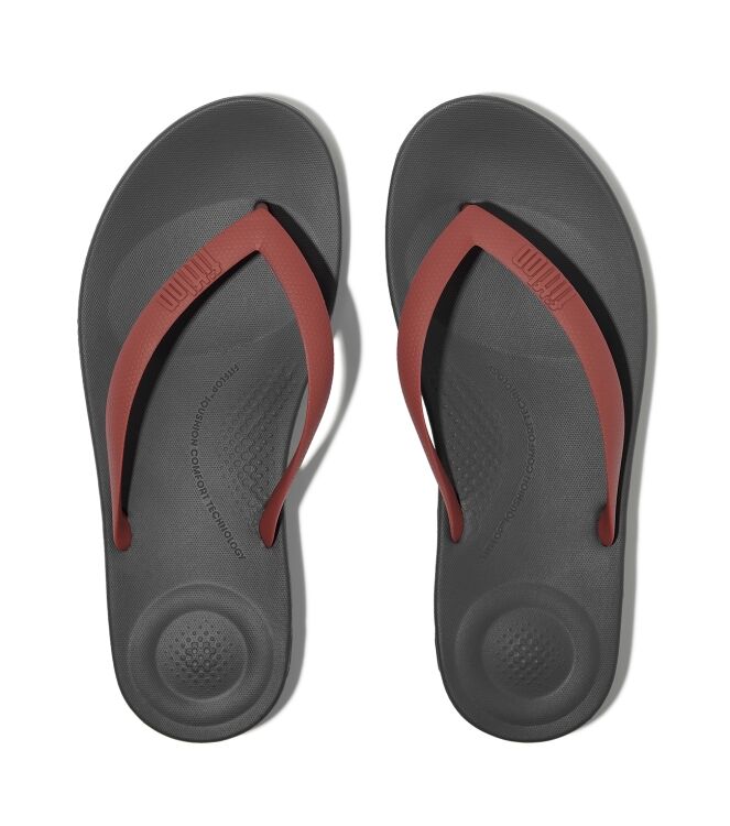 FitFlop iqushion ergonomic flip-flops brick red Direct leverbaar uit de webshop van www.meijerink-schoenen.nl/