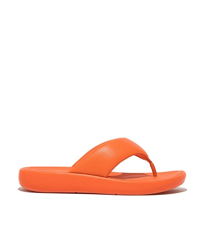 FitFlop iqushion d-luxe padded leather toe-post sandals satsuma Direct leverbaar uit de webshop van www.meijerink-schoenen.nl/