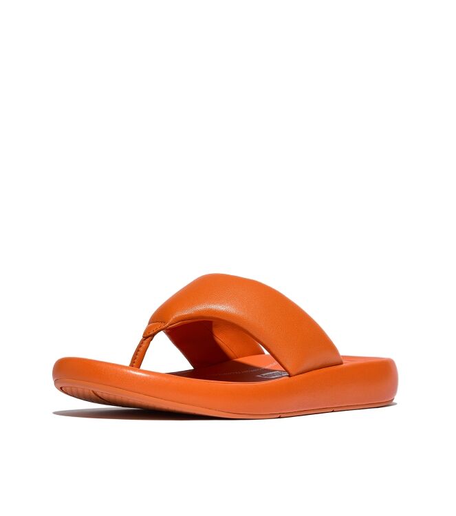 FitFlop iqushion d-luxe padded leather toe-post sandals satsuma Direct leverbaar uit de webshop van www.meijerink-schoenen.nl/