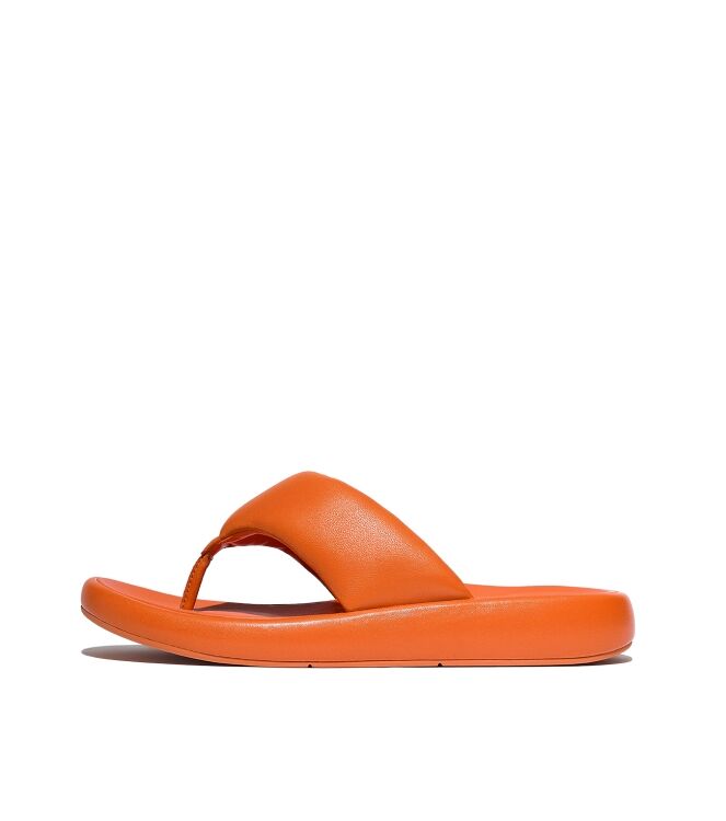 FitFlop iqushion d-luxe padded leather toe-post sandals satsuma Direct leverbaar uit de webshop van www.meijerink-schoenen.nl/