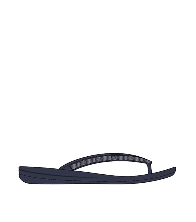 FitFlop iqushion multi-crystal ergonomic flip-flops midnight navy Direct leverbaar uit de webshop van www.meijerink-schoenen.nl/