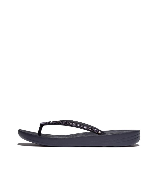 FitFlop iqushion multi-crystal ergonomic flip-flops midnight navy Direct leverbaar uit de webshop van www.meijerink-schoenen.nl/