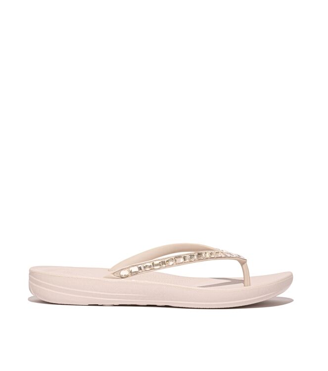 FitFlop iqushion multi-crystal ergonomic flip-flops nude rose Direct leverbaar uit de webshop van www.meijerink-schoenen.nl/