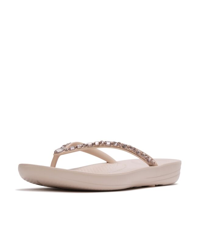 FitFlop iqushion multi-crystal ergonomic flip-flops all nude rose Direct leverbaar uit de webshop van www.meijerink-schoenen.nl/