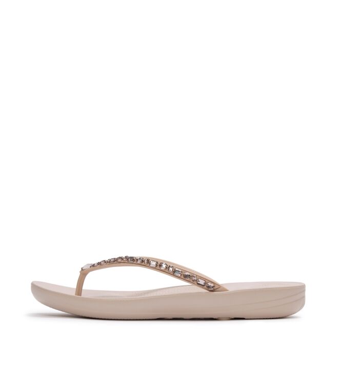FitFlop iqushion multi-crystal ergonomic flip-flops all nude rose Direct leverbaar uit de webshop van www.meijerink-schoenen.nl/