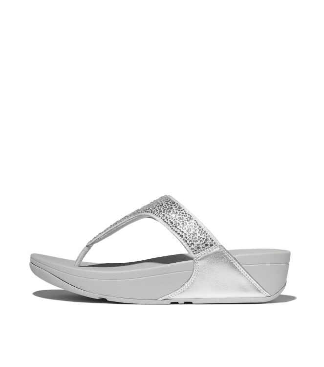 FitFlop lulu crystal-mix toe-post sandals silver Direct leverbaar uit de webshop van www.meijerink-schoenen.nl/