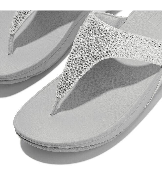FitFlop lulu crystal-mix toe-post sandals silver Direct leverbaar uit de webshop van www.meijerink-schoenen.nl/