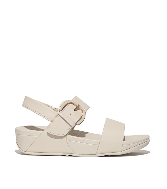FitFlop<sup>TM</sup> lulu resin-buckle leather back-strap sandals paris beige Direct leverbaar uit de webshop van www.meijerink-schoenen.nl/