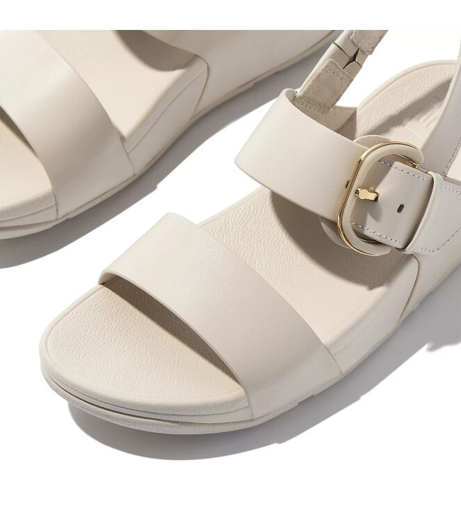 FitFlop lulu resin-buckle leather back-strap sandals paris beige Direct leverbaar uit de webshop van www.meijerink-schoenen.nl/