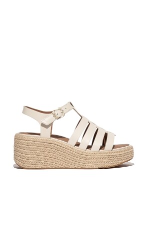 FitFlop Platfforms Espadr. Leather Fisherman Wedge Sandals 