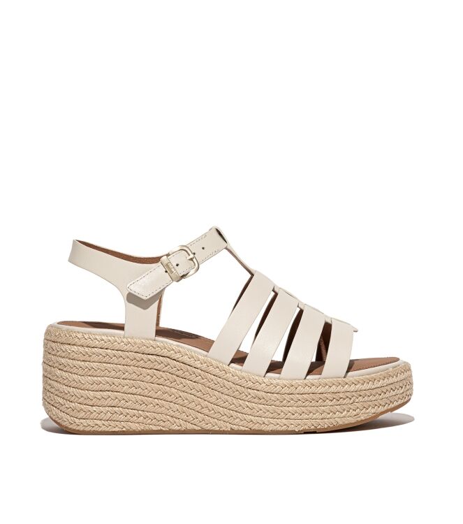 FitFlop platfforms espadr. leather fisherman wedge sandals paris beige Direct leverbaar uit de webshop van www.meijerink-schoenen.nl/