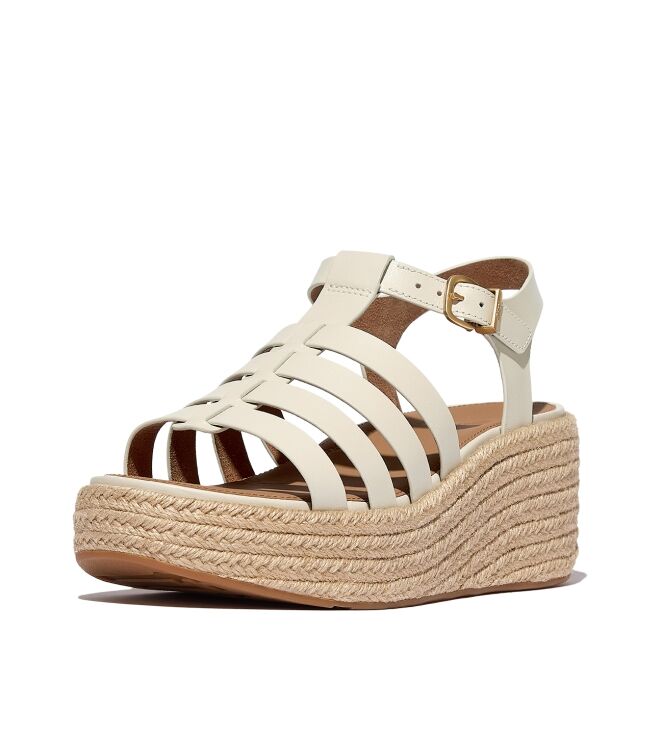 FitFlop platfforms espadr. leather fisherman wedge sandals paris beige Direct leverbaar uit de webshop van www.meijerink-schoenen.nl/