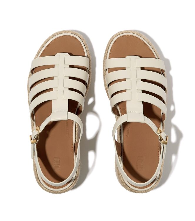 FitFlop platfforms espadr. leather fisherman wedge sandals paris beige Direct leverbaar uit de webshop van www.meijerink-schoenen.nl/