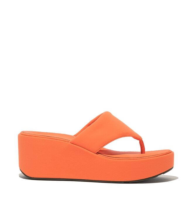 FitFlop platfforms wedge toe-post sandals satsuma Direct leverbaar uit de webshop van www.meijerink-schoenen.nl/