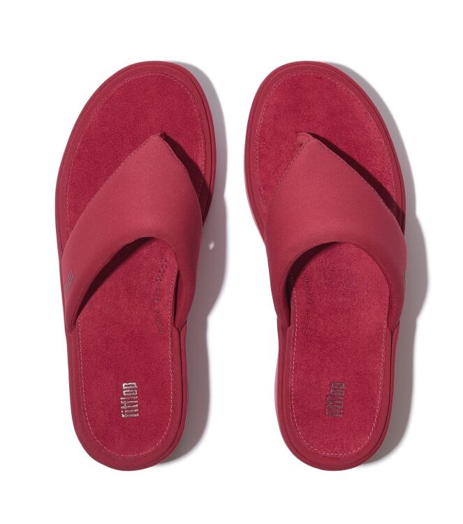 FitFlop platfforms wedge toe-post sandals burnt berry Direct leverbaar uit de webshop van www.meijerink-schoenen.nl/