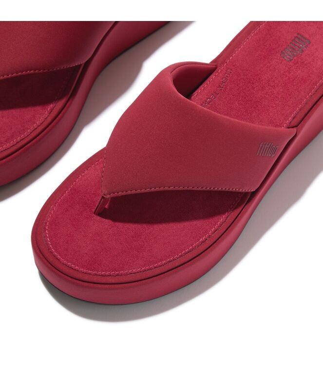 FitFlop platfforms wedge toe-post sandals burnt berry Direct leverbaar uit de webshop van www.meijerink-schoenen.nl/