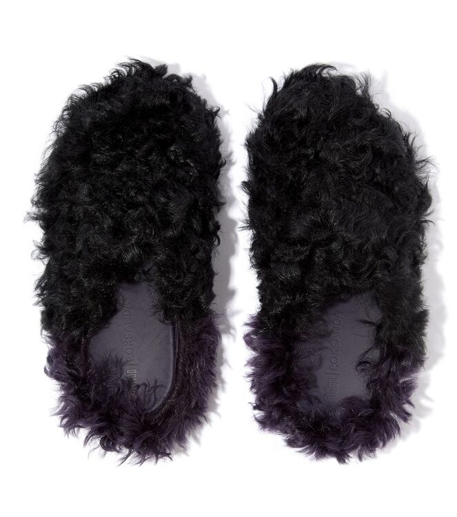 FitFlop shuv x roksanda curly-shearling clogs black/ink Direct leverbaar uit de webshop van www.meijerink-schoenen.nl/
