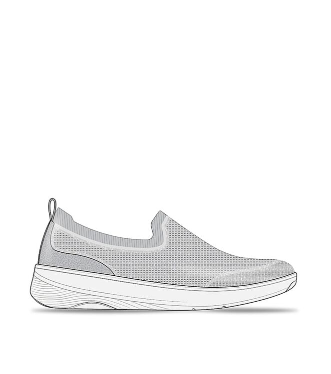 FitFlop super-q knit slip-ons arctic grey/silver Direct leverbaar uit de webshop van www.meijerink-schoenen.nl/