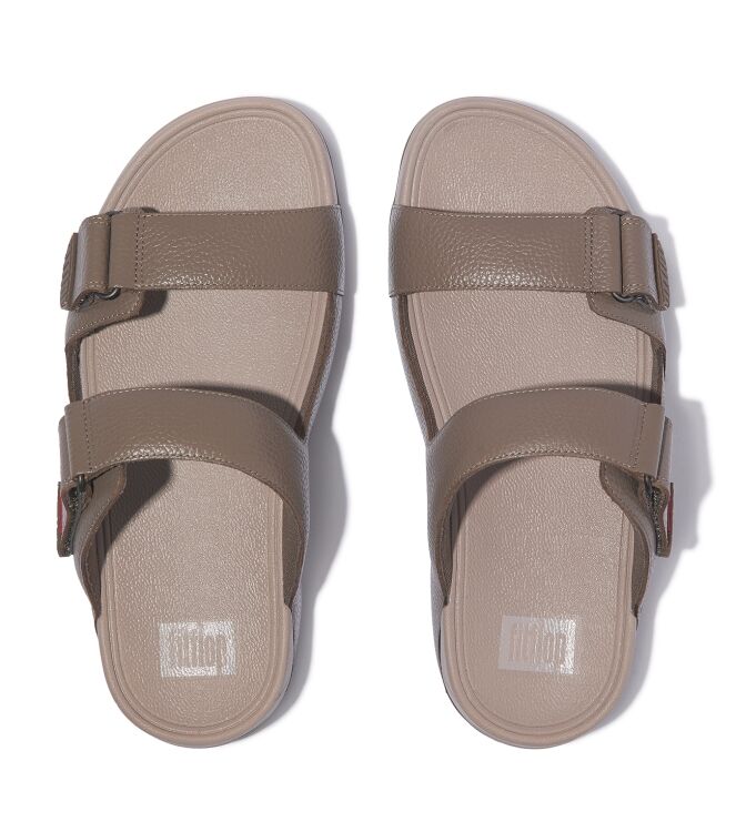 FitFlop gogh moc slide in leather men java java Direct leverbaar uit de webshop van www.meijerink-schoenen.nl/