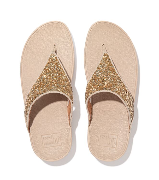 FitFlop lulu glitter toe-thongs pu glitter platino Direct leverbaar uit de webshop van www.meijerink-schoenen.nl/