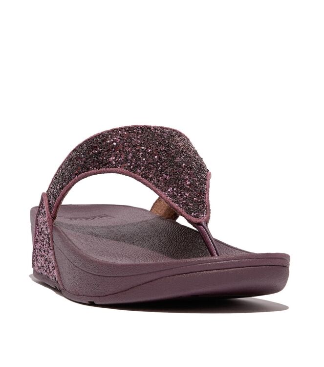 FitFlop lulu glitter toe-thongs pu glitter metallic mauve wine Direct leverbaar uit de webshop van www.meijerink-schoenen.nl/