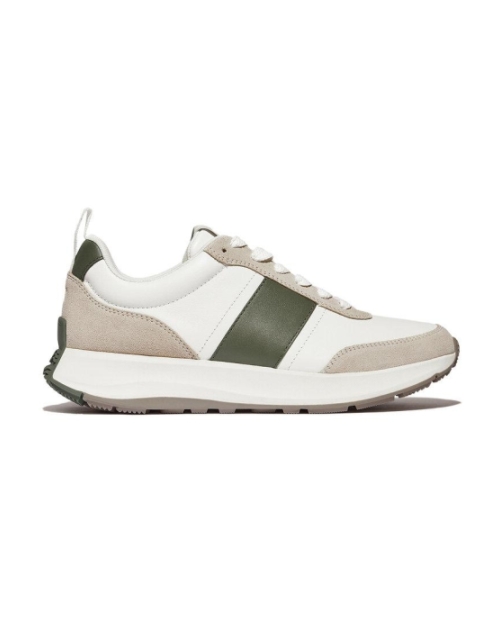 Fitflop F-mode FLow Sneaker white/safari green